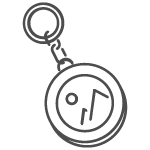 graphic of keychain coin